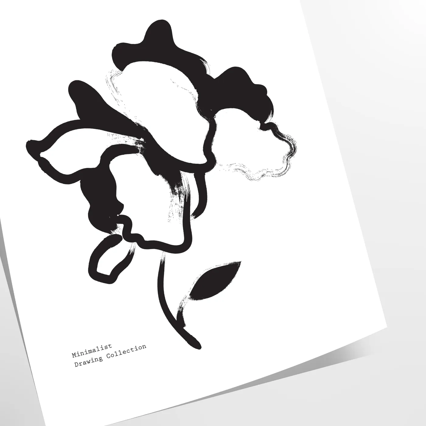 space stunning botanical poster graceful plant designs elegant gray black tones modern wall art piece thoughtful gift various dimensions A4 cm A0