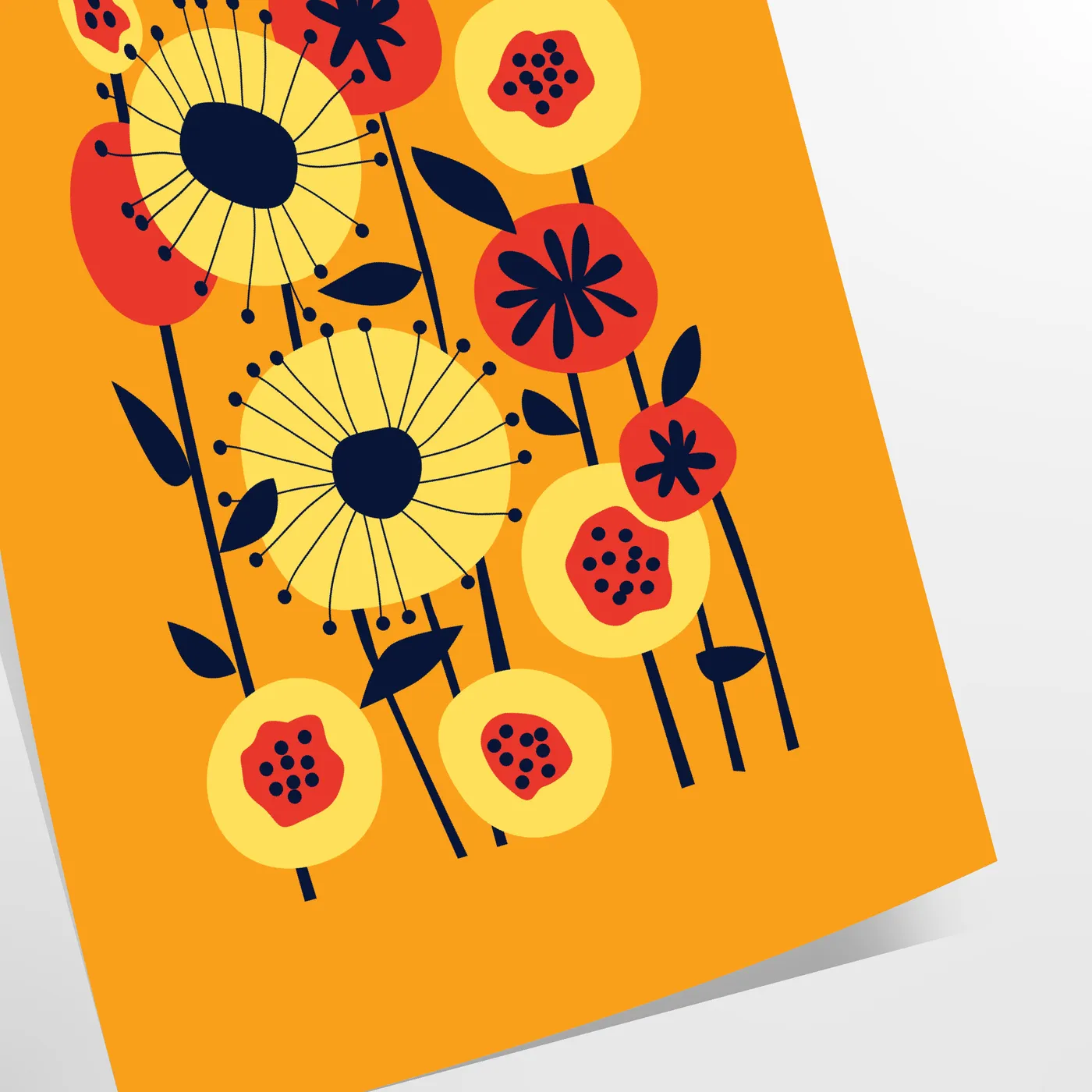 space stunning plant poster vibrant orange hues sophisticated black background eye wall art perfect gift addition decor unframed formats